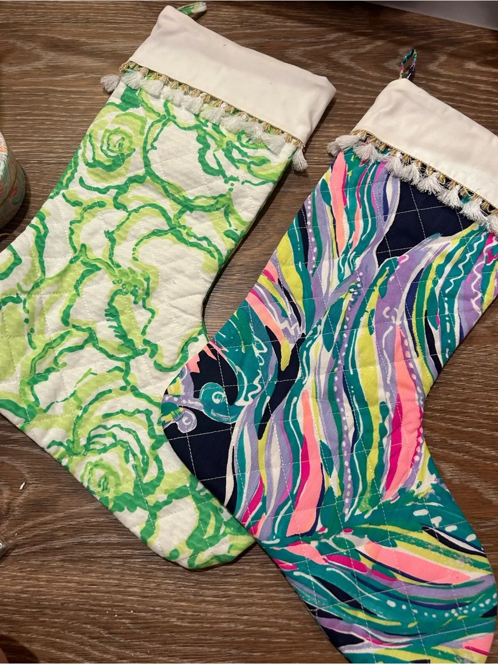 Lilly Pulitzer Green & Multicolor Holiday Stockings - Set of 2